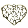 Pendentif coeur argent vieilli