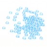 Perles de rocaille bleue transparent couleur AB (reflets) 2 x 2 mm