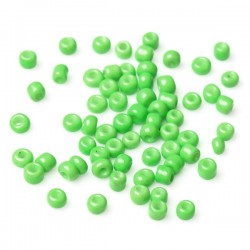 Perles de rocaille ver fluo 6/0 (4 x 3 mm)