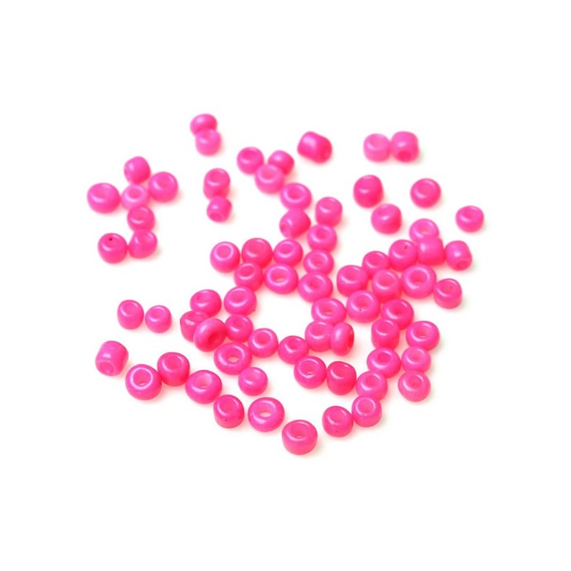 Perles de rocaille ver fluo 6/0 (4 x 3 mm)