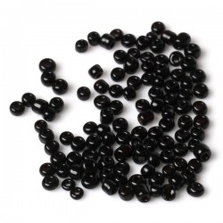 Perles de rocailles en céramique Noire Diamètre: 3 mm