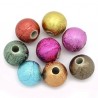 Perles intercalaires couleur métalisée mélangées 10 mm
