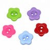 20 boutons fleurs résine 2 trous 14 mm 