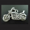 Breloque moto pendentif métal argenté