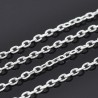 Chaîne forçat argenté 4 x 3 mm