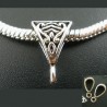 Bélière de charme  pour bijou européen couleur argent vieilli