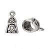 Bélière de charme  pour bijou européen couleur argent vieilli