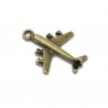 Breloque avion pendentif couleur bronze