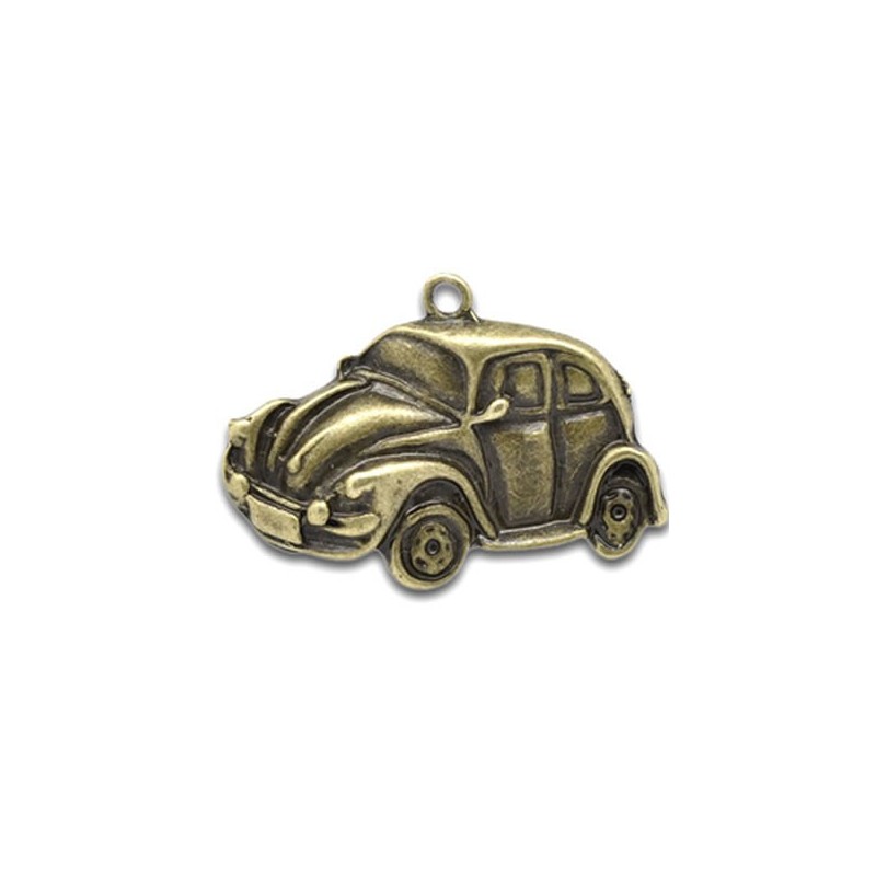 Breloque voiture coccinelle pendentif couleur bronze