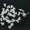 20 Embouts silicone 5 x 5 mm pour boucle d'oreille