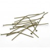 25 Clous tiges à tête plate 50 x 0.7 mm