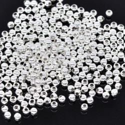10 perles intercalaire de couleur argentée pour fabrication de bijoux et collier
