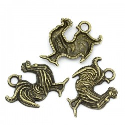 Coq en breloque pendentif bronze