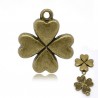 Breloque trèfle à 4 feuilles coeur