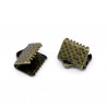 Embouts griffe attache rubans 8 x 8 bronze