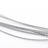 Cordon tressé argent 0,7 mm