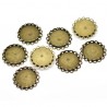 Suport de cabochons rond bordure ornementale Bronze 25 mm