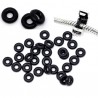 6 Anneaux caoutchouc noir 6 mm