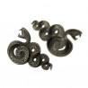 Serpent applique d'embellissement bronze antique