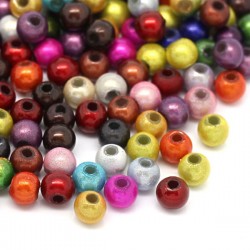 30 perles magiques couleurs mixées 4 mm