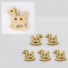 5 Boutons cheval à bascule bois 2 trous