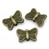 5 perles Intercalaires papillon couleur bronze