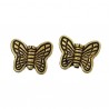 5 perles Intercalaires papillon couleur or antique