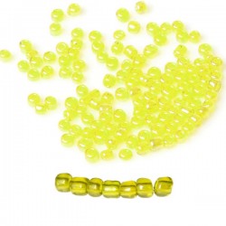 Perle de rocaille jaune en verre 3 mm