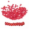 Perle de rocaille rouge en verre 3 mm