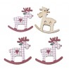 3 boutons Renne de Noël 