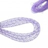 Cordon tubulaire résille violet et argent 4 mm
