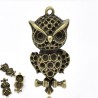 Chouette hibou pendentif bronze antique