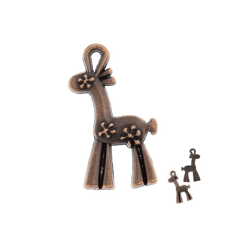 Girafe stylisée couleur bronze vieilli