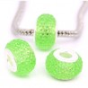 Perle résine vert style Pandora
