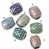 Perle Style Pandora forme tonneau plusieurs couleurs