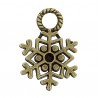 Flacon de neige (cristaux) breloque de charme Cuivre antique