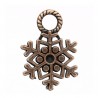 Flacon de neige (cristaux) breloque de charme Cuivre rouge