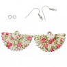 Kit boucle d'oreilles éventail bois rose