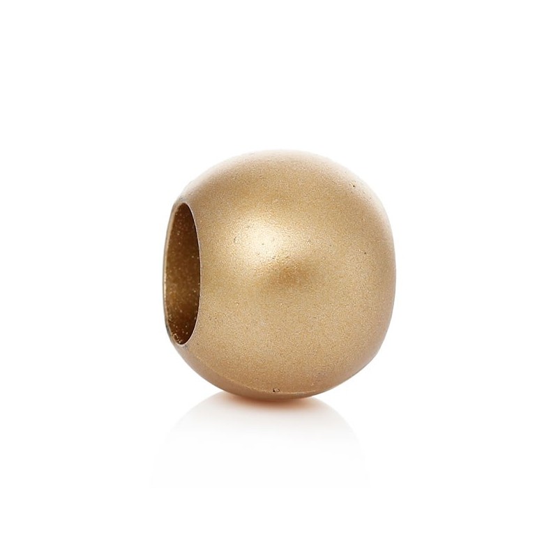 5 perles intercalaires dorées 18 mm gros trou