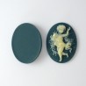 Camée bleu forme ange en résine pour cabochon ou embellissement
