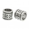 Style Pandora perle colonne sculpté argent