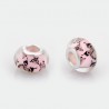 Perle Style Pandora fleurs noyau argent et résine